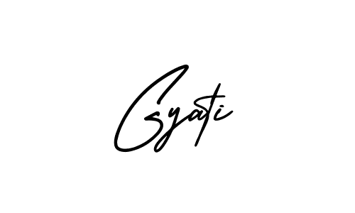 Design your own signature with our free online signature maker. With this signature software, you can create a handwritten (AmerikaSignatureDemo-Regular) signature for name Gyati. Gyati signature style 3 images and pictures png