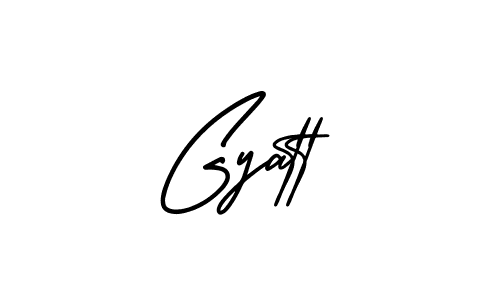 The best way (AmerikaSignatureDemo-Regular) to make a short signature is to pick only two or three words in your name. The name Gyatt include a total of six letters. For converting this name. Gyatt signature style 3 images and pictures png