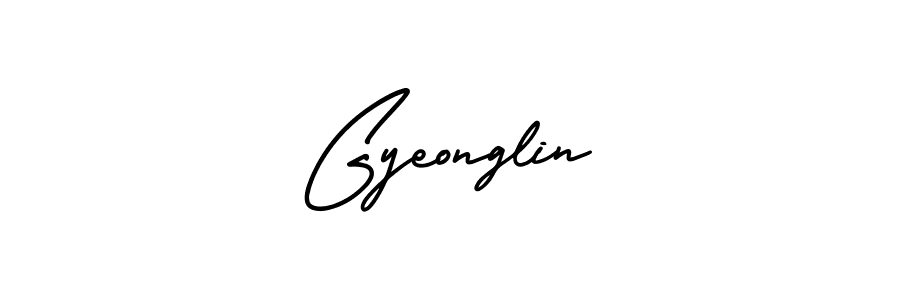Use a signature maker to create a handwritten signature online. With this signature software, you can design (AmerikaSignatureDemo-Regular) your own signature for name Gyeonglin. Gyeonglin signature style 3 images and pictures png