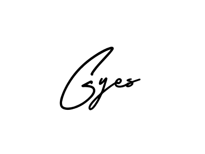 Gyes stylish signature style. Best Handwritten Sign (AmerikaSignatureDemo-Regular) for my name. Handwritten Signature Collection Ideas for my name Gyes. Gyes signature style 3 images and pictures png