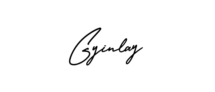 The best way (AmerikaSignatureDemo-Regular) to make a short signature is to pick only two or three words in your name. The name Gyinlay include a total of six letters. For converting this name. Gyinlay signature style 3 images and pictures png