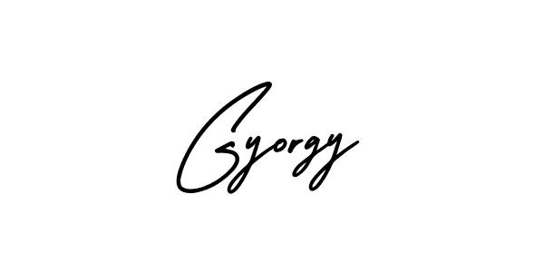 Create a beautiful signature design for name Gyorgy. With this signature (AmerikaSignatureDemo-Regular) fonts, you can make a handwritten signature for free. Gyorgy signature style 3 images and pictures png