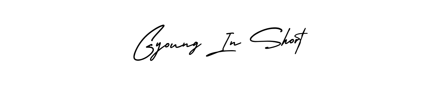 Gyoung In Short stylish signature style. Best Handwritten Sign (AmerikaSignatureDemo-Regular) for my name. Handwritten Signature Collection Ideas for my name Gyoung In Short. Gyoung In Short signature style 3 images and pictures png