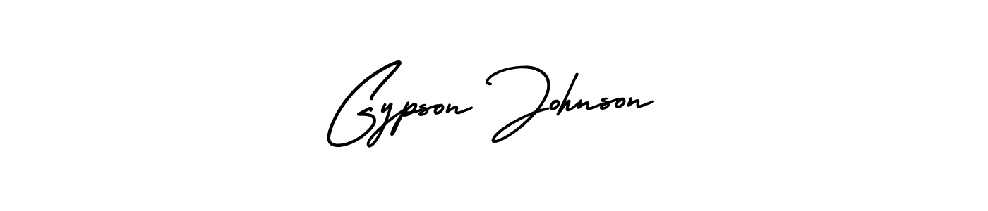 Create a beautiful signature design for name Gypson Johnson. With this signature (AmerikaSignatureDemo-Regular) fonts, you can make a handwritten signature for free. Gypson Johnson signature style 3 images and pictures png