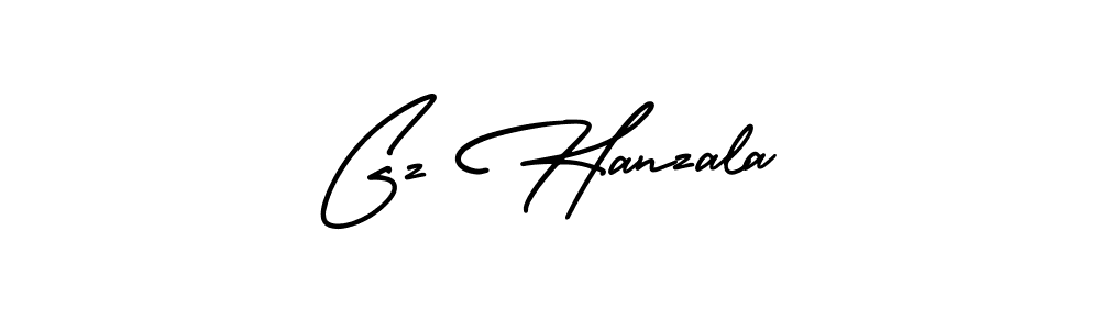 Make a beautiful signature design for name Gz Hanzala. With this signature (AmerikaSignatureDemo-Regular) style, you can create a handwritten signature for free. Gz Hanzala signature style 3 images and pictures png
