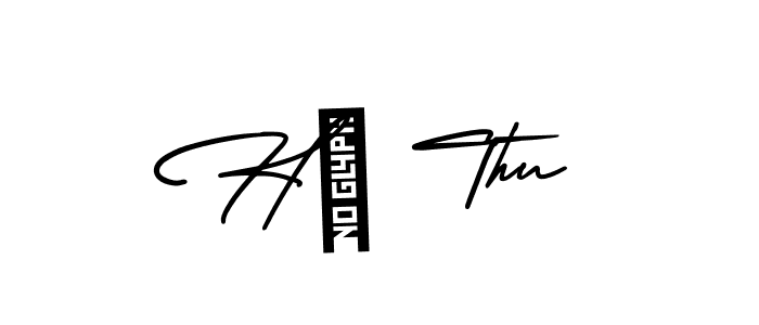 This is the best signature style for the Hà Thu name. Also you like these signature font (AmerikaSignatureDemo-Regular). Mix name signature. Hà Thu signature style 3 images and pictures png