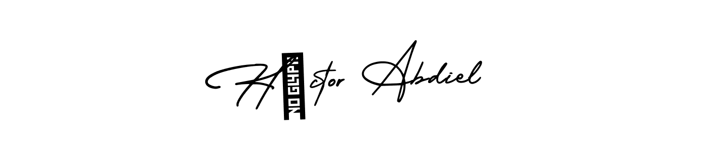 Check out images of Autograph of Héctor Abdiel name. Actor Héctor Abdiel Signature Style. AmerikaSignatureDemo-Regular is a professional sign style online. Héctor Abdiel signature style 3 images and pictures png