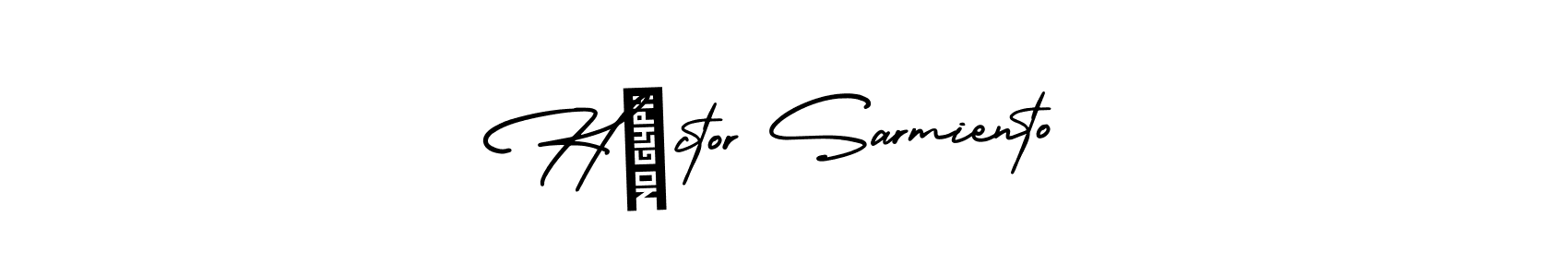 Héctor Sarmiento stylish signature style. Best Handwritten Sign (AmerikaSignatureDemo-Regular) for my name. Handwritten Signature Collection Ideas for my name Héctor Sarmiento. Héctor Sarmiento signature style 3 images and pictures png