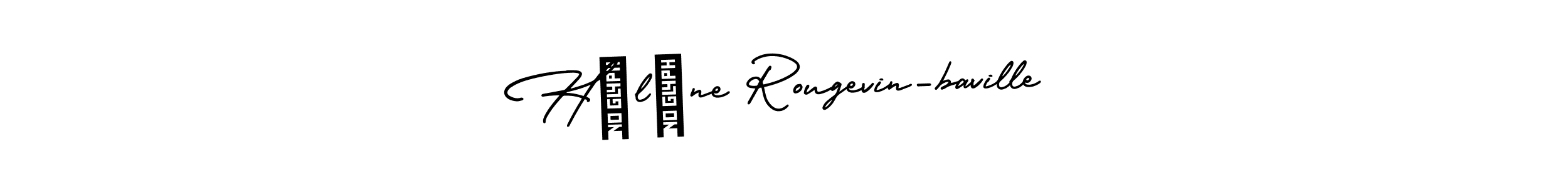 The best way (AmerikaSignatureDemo-Regular) to make a short signature is to pick only two or three words in your name. The name Hélène Rougevin-baville include a total of six letters. For converting this name. Hélène Rougevin-baville signature style 3 images and pictures png