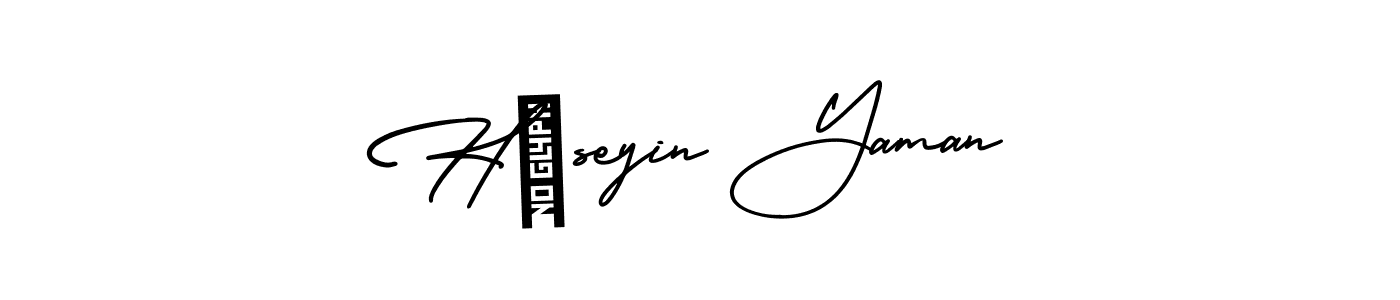 Make a beautiful signature design for name Hüseyin Yaman. With this signature (AmerikaSignatureDemo-Regular) style, you can create a handwritten signature for free. Hüseyin Yaman signature style 3 images and pictures png