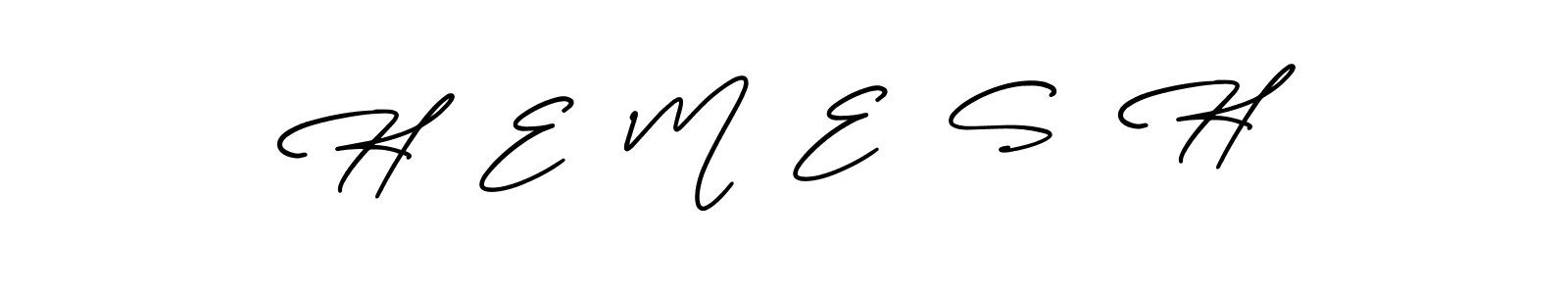 This is the best signature style for the H  E  M  E  S  H name. Also you like these signature font (AmerikaSignatureDemo-Regular). Mix name signature. H  E  M  E  S  H signature style 3 images and pictures png