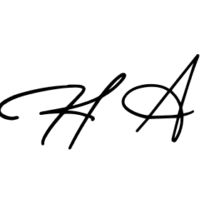 Make a beautiful signature design for name H A. Use this online signature maker to create a handwritten signature for free. H A signature style 3 images and pictures png
