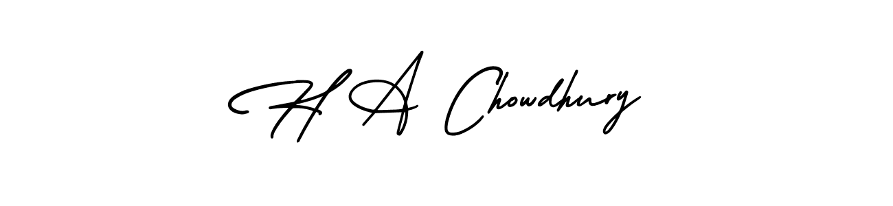 This is the best signature style for the H A Chowdhury name. Also you like these signature font (AmerikaSignatureDemo-Regular). Mix name signature. H A Chowdhury signature style 3 images and pictures png