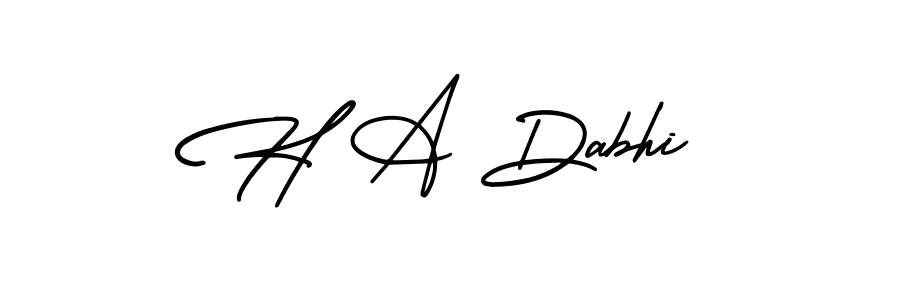 How to make H A Dabhi signature? AmerikaSignatureDemo-Regular is a professional autograph style. Create handwritten signature for H A Dabhi name. H A Dabhi signature style 3 images and pictures png