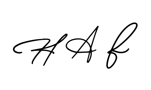 Make a beautiful signature design for name H A F. With this signature (AmerikaSignatureDemo-Regular) style, you can create a handwritten signature for free. H A F signature style 3 images and pictures png