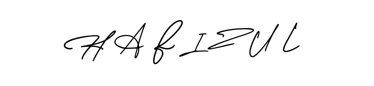 Make a beautiful signature design for name H A F I Z U L. With this signature (AmerikaSignatureDemo-Regular) style, you can create a handwritten signature for free. H A F I Z U L signature style 3 images and pictures png