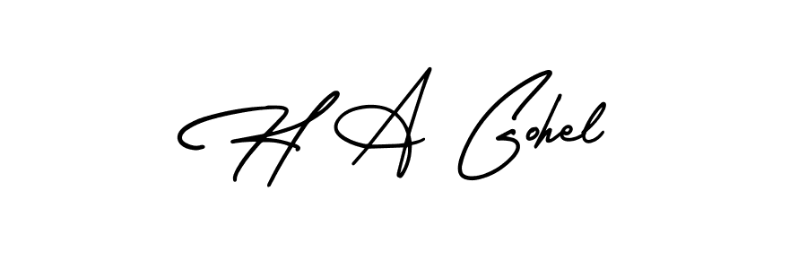 It looks lik you need a new signature style for name H A Gohel. Design unique handwritten (AmerikaSignatureDemo-Regular) signature with our free signature maker in just a few clicks. H A Gohel signature style 3 images and pictures png
