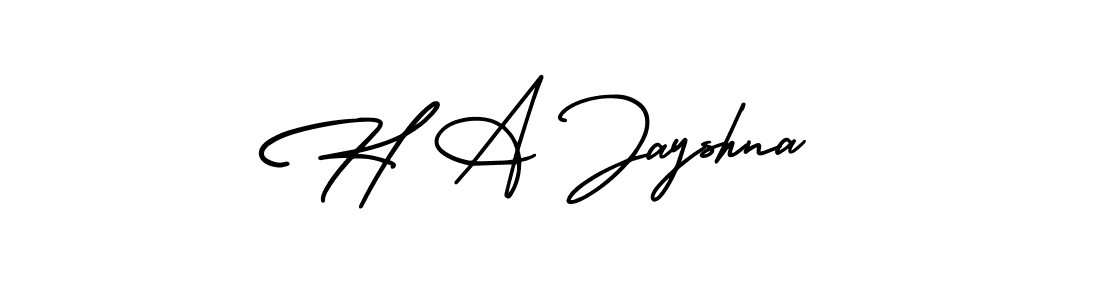 AmerikaSignatureDemo-Regular is a professional signature style that is perfect for those who want to add a touch of class to their signature. It is also a great choice for those who want to make their signature more unique. Get H A Jayshna name to fancy signature for free. H A Jayshna signature style 3 images and pictures png