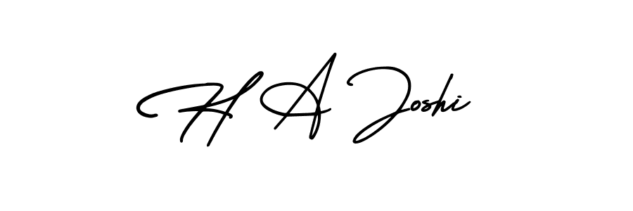 Make a beautiful signature design for name H A Joshi. Use this online signature maker to create a handwritten signature for free. H A Joshi signature style 3 images and pictures png