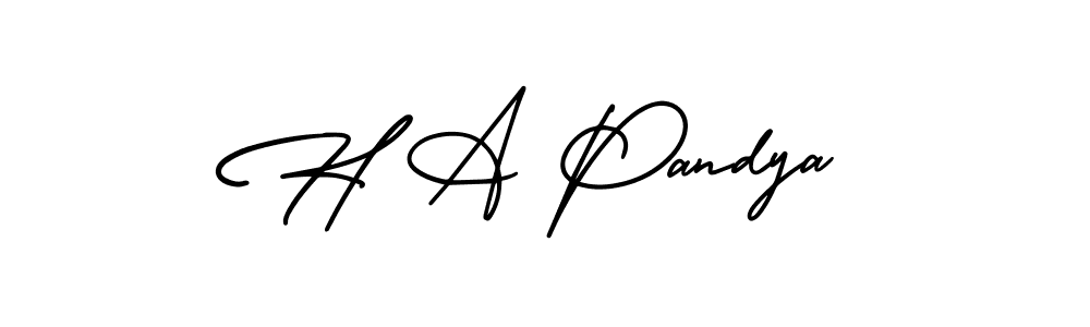 Also we have H A Pandya name is the best signature style. Create professional handwritten signature collection using AmerikaSignatureDemo-Regular autograph style. H A Pandya signature style 3 images and pictures png