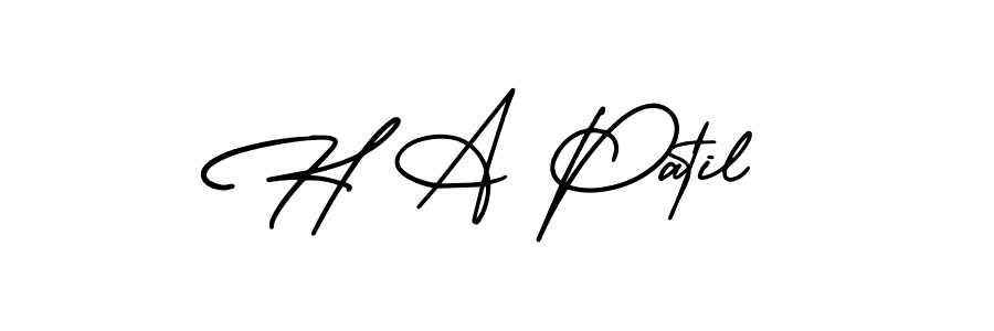 How to make H A Patil signature? AmerikaSignatureDemo-Regular is a professional autograph style. Create handwritten signature for H A Patil name. H A Patil signature style 3 images and pictures png