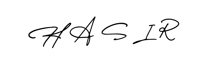 Design your own signature with our free online signature maker. With this signature software, you can create a handwritten (AmerikaSignatureDemo-Regular) signature for name H A S I R. H A S I R signature style 3 images and pictures png