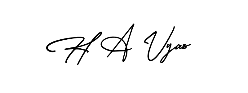 Also we have H A Vyas name is the best signature style. Create professional handwritten signature collection using AmerikaSignatureDemo-Regular autograph style. H A Vyas signature style 3 images and pictures png
