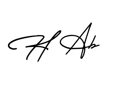 Best and Professional Signature Style for H Ab. AmerikaSignatureDemo-Regular Best Signature Style Collection. H Ab signature style 3 images and pictures png