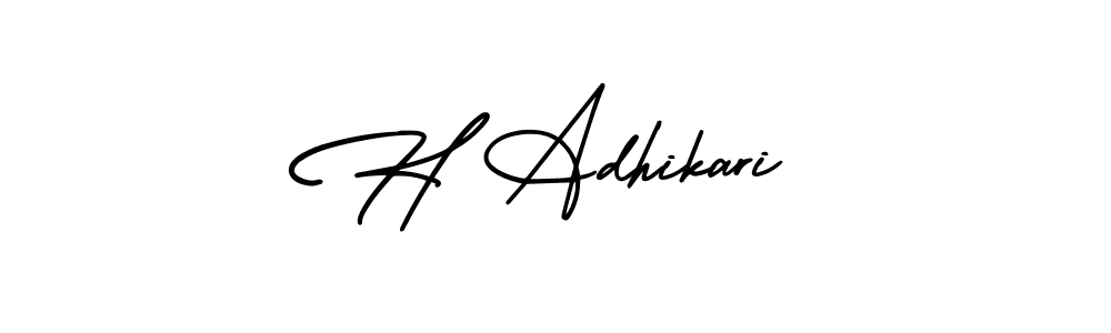 You can use this online signature creator to create a handwritten signature for the name H Adhikari. This is the best online autograph maker. H Adhikari signature style 3 images and pictures png