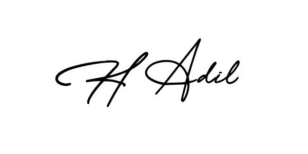 How to make H Adil signature? AmerikaSignatureDemo-Regular is a professional autograph style. Create handwritten signature for H Adil name. H Adil signature style 3 images and pictures png