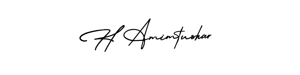 Create a beautiful signature design for name H Amimtushar. With this signature (AmerikaSignatureDemo-Regular) fonts, you can make a handwritten signature for free. H Amimtushar signature style 3 images and pictures png