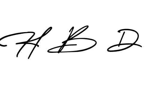 Make a beautiful signature design for name H B D. With this signature (AmerikaSignatureDemo-Regular) style, you can create a handwritten signature for free. H B D signature style 3 images and pictures png