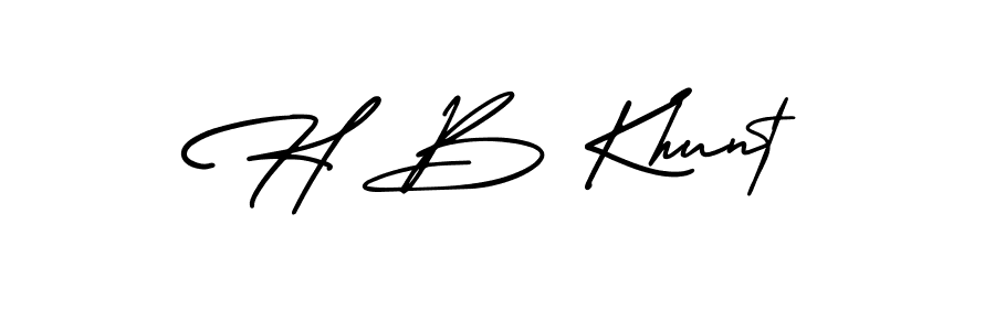 Also we have H B Khunt name is the best signature style. Create professional handwritten signature collection using AmerikaSignatureDemo-Regular autograph style. H B Khunt signature style 3 images and pictures png