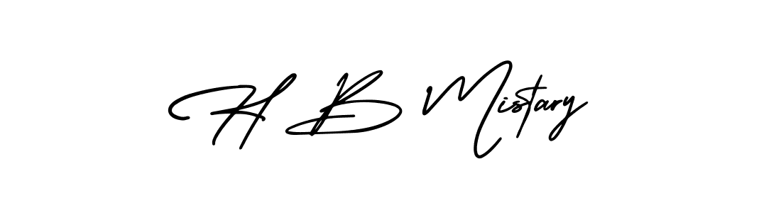 Also we have H B Mistary name is the best signature style. Create professional handwritten signature collection using AmerikaSignatureDemo-Regular autograph style. H B Mistary signature style 3 images and pictures png