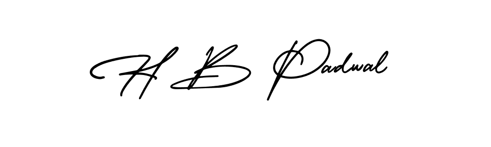 How to make H B Padwal signature? AmerikaSignatureDemo-Regular is a professional autograph style. Create handwritten signature for H B Padwal name. H B Padwal signature style 3 images and pictures png
