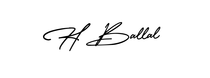 Similarly AmerikaSignatureDemo-Regular is the best handwritten signature design. Signature creator online .You can use it as an online autograph creator for name H Ballal. H Ballal signature style 3 images and pictures png