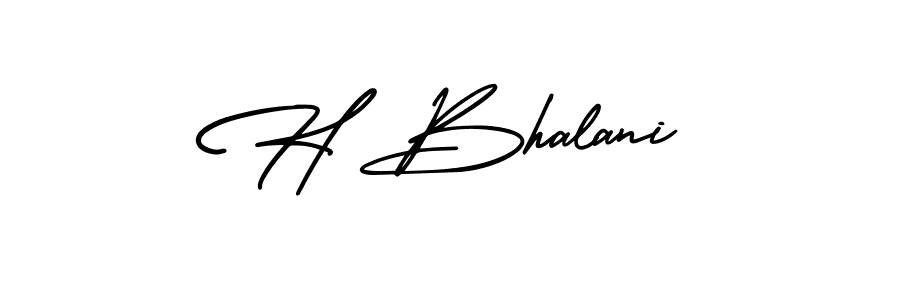 Also we have H Bhalani name is the best signature style. Create professional handwritten signature collection using AmerikaSignatureDemo-Regular autograph style. H Bhalani signature style 3 images and pictures png