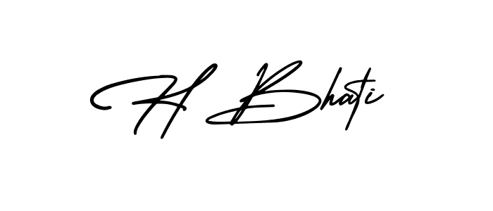 if you are searching for the best signature style for your name H Bhati. so please give up your signature search. here we have designed multiple signature styles  using AmerikaSignatureDemo-Regular. H Bhati signature style 3 images and pictures png