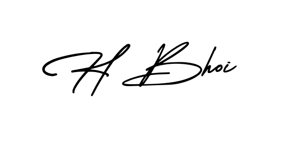 Also we have H Bhoi name is the best signature style. Create professional handwritten signature collection using AmerikaSignatureDemo-Regular autograph style. H Bhoi signature style 3 images and pictures png