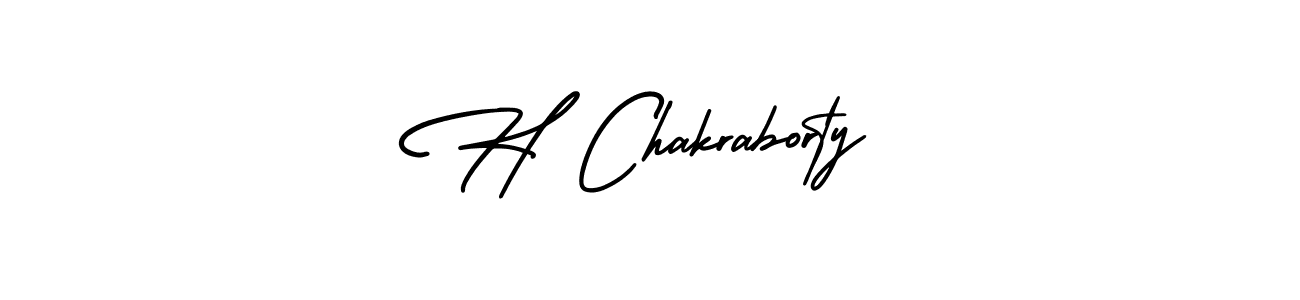 Create a beautiful signature design for name H Chakraborty. With this signature (AmerikaSignatureDemo-Regular) fonts, you can make a handwritten signature for free. H Chakraborty signature style 3 images and pictures png