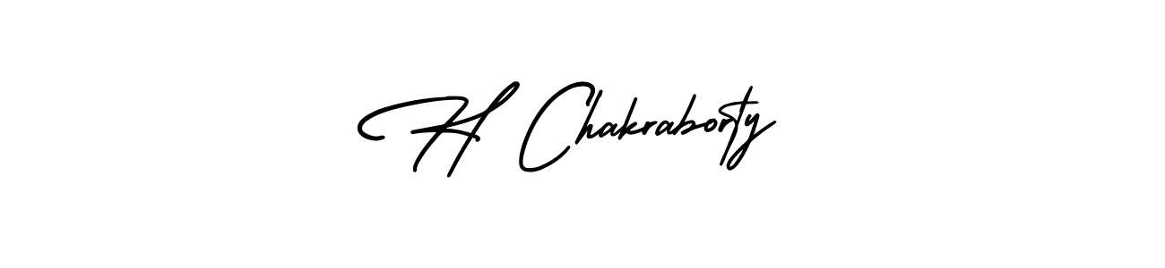 Also You can easily find your signature by using the search form. We will create H Chakraborty name handwritten signature images for you free of cost using AmerikaSignatureDemo-Regular sign style. H Chakraborty signature style 3 images and pictures png