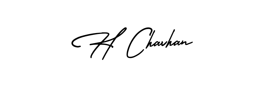 H Chavhan stylish signature style. Best Handwritten Sign (AmerikaSignatureDemo-Regular) for my name. Handwritten Signature Collection Ideas for my name H Chavhan. H Chavhan signature style 3 images and pictures png