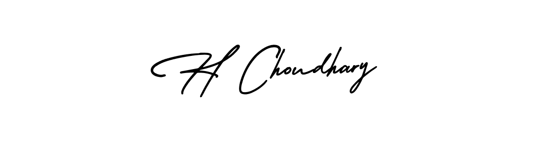 How to Draw H Choudhary signature style? AmerikaSignatureDemo-Regular is a latest design signature styles for name H Choudhary. H Choudhary signature style 3 images and pictures png