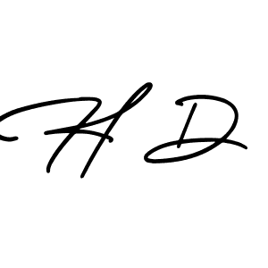 How to make H D name signature. Use AmerikaSignatureDemo-Regular style for creating short signs online. This is the latest handwritten sign. H D signature style 3 images and pictures png