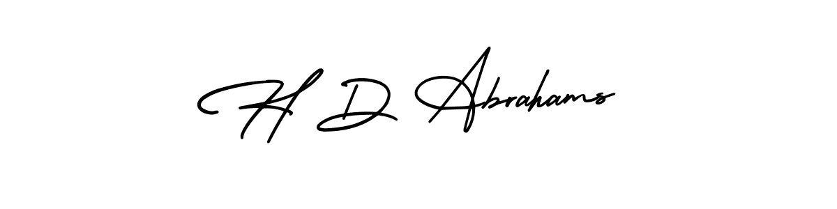 Use a signature maker to create a handwritten signature online. With this signature software, you can design (AmerikaSignatureDemo-Regular) your own signature for name H D Abrahams. H D Abrahams signature style 3 images and pictures png