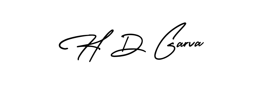 Make a beautiful signature design for name H D Garva. With this signature (AmerikaSignatureDemo-Regular) style, you can create a handwritten signature for free. H D Garva signature style 3 images and pictures png