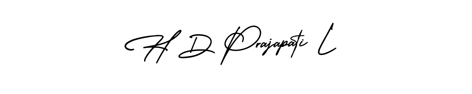 Make a beautiful signature design for name H D Prajapati L. With this signature (AmerikaSignatureDemo-Regular) style, you can create a handwritten signature for free. H D Prajapati L signature style 3 images and pictures png