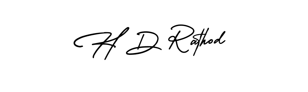 Make a beautiful signature design for name H D Rathod. With this signature (AmerikaSignatureDemo-Regular) style, you can create a handwritten signature for free. H D Rathod signature style 3 images and pictures png