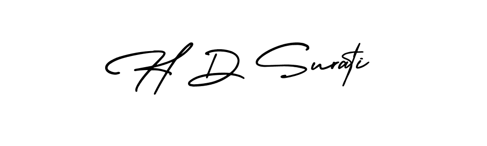 How to Draw H D Surati signature style? AmerikaSignatureDemo-Regular is a latest design signature styles for name H D Surati. H D Surati signature style 3 images and pictures png