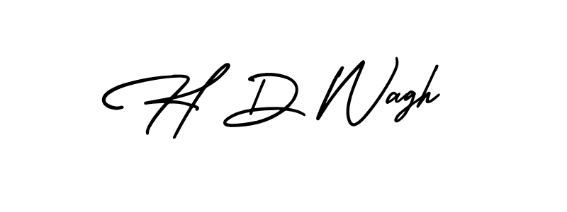 Also You can easily find your signature by using the search form. We will create H D Wagh name handwritten signature images for you free of cost using AmerikaSignatureDemo-Regular sign style. H D Wagh signature style 3 images and pictures png